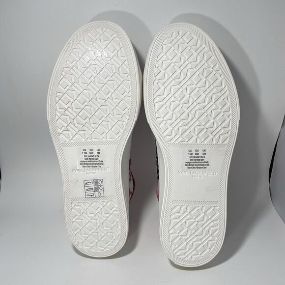 New Karl Lagerfeld Paris Gillianne Script Print Sneakers Women’s Size 7.5 / 38B - Picture 9 of 10
